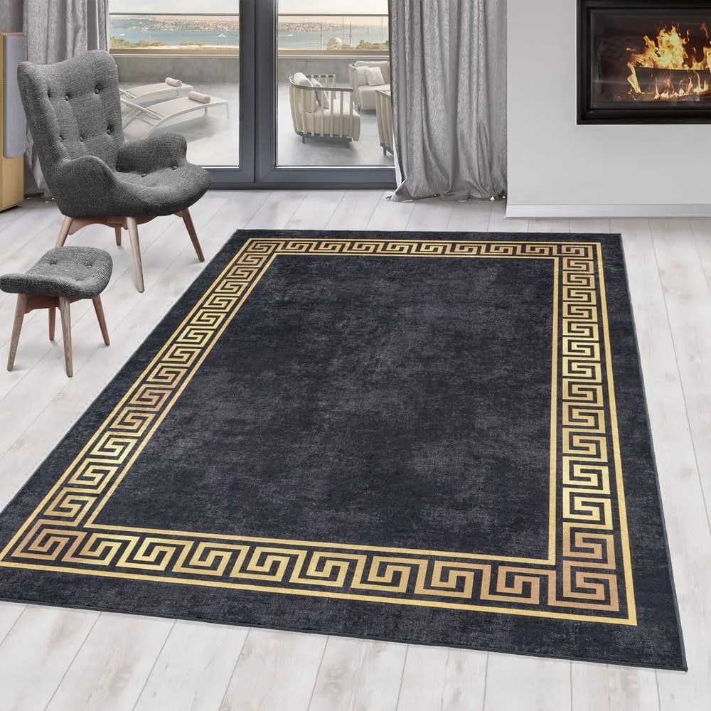 Tappeto lavabile antracite 80x150 cm Fiesta - Ayyildiz Carpets