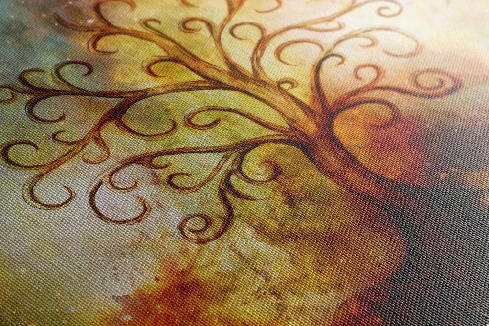 Quadro su tela – Albero della vita con astrazione dell'universo