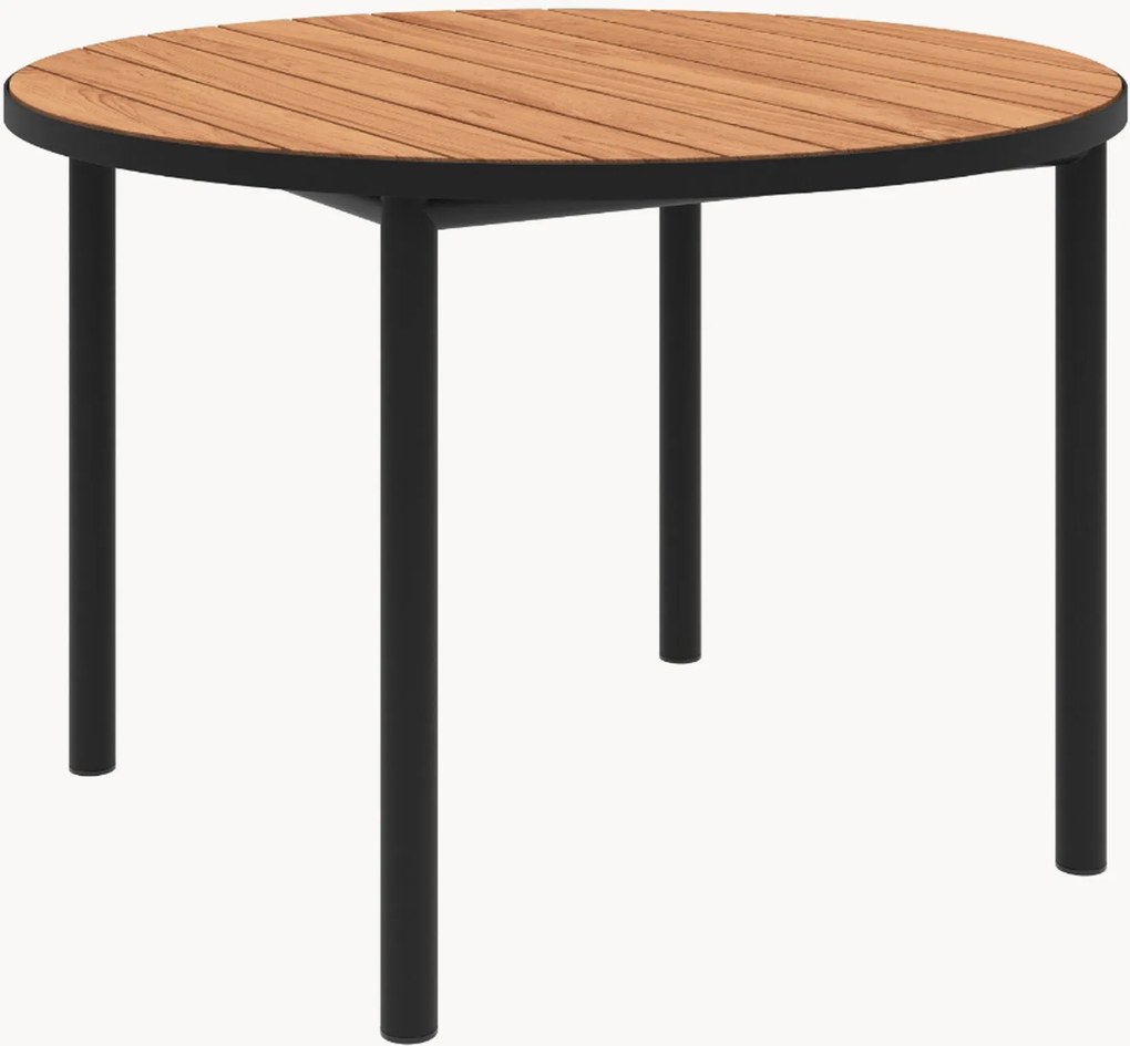 Tavolo da giardino rotondo con piano in legno di teak Kirra