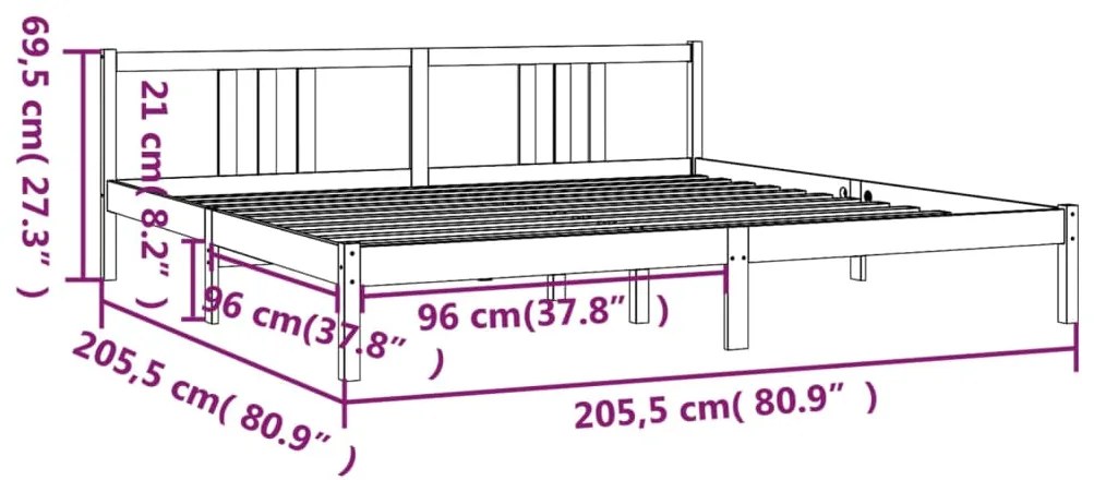 Giroletto Grigio in Legno Massello 200x200 cm