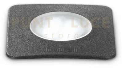 Way square segnapassi ip67 1 luce attacco gu10 nero 9cm fascio lumi...