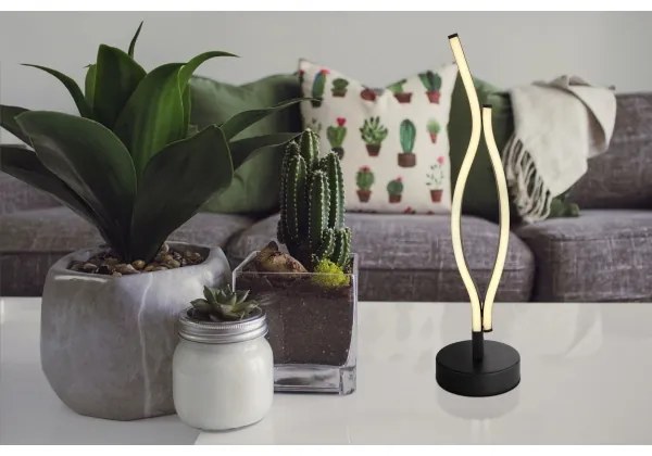 Globo 67206T - Lampada da tavolo LED GERONIMO LED/12W/230V nero