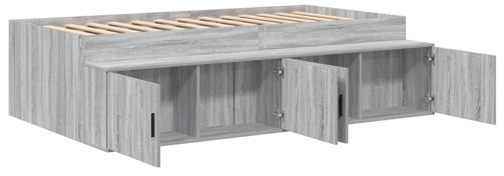 Struttura letto grigio sonoma 90x200 cm