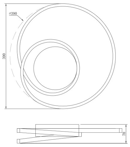 Zuma Line 4103-1WH - Plafoniera LED WILLIS LED/22W/230V bianco