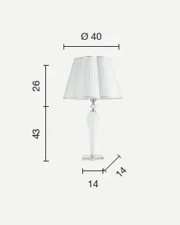 Lampada da tavolo in vetro oro h69 lt.debussy-oro