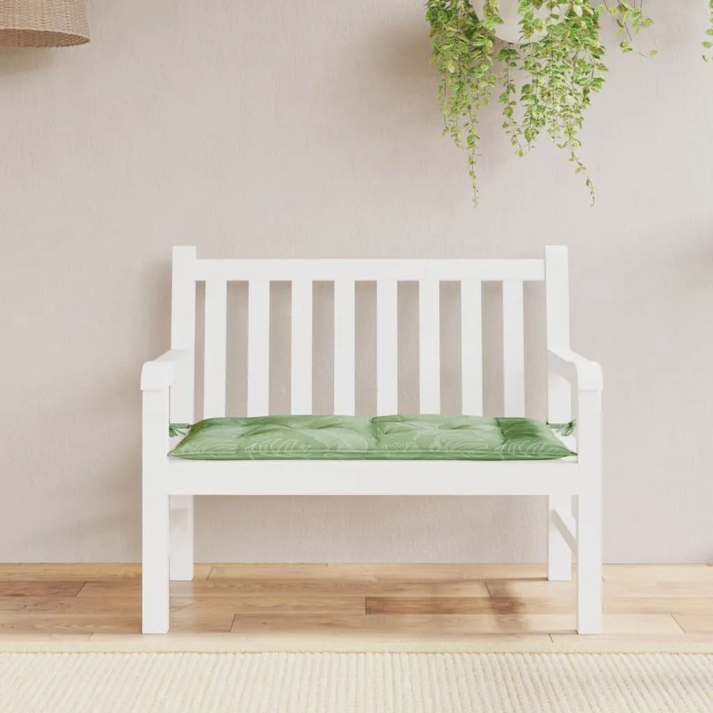 Cuscino Per Panca A Foglie 100x50x7 Cm İn Tessuto Oxford /