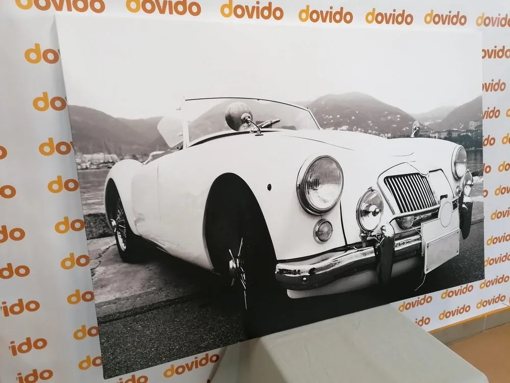 Quadro su tela – Vettura d'epoca di lusso in bianco e nero