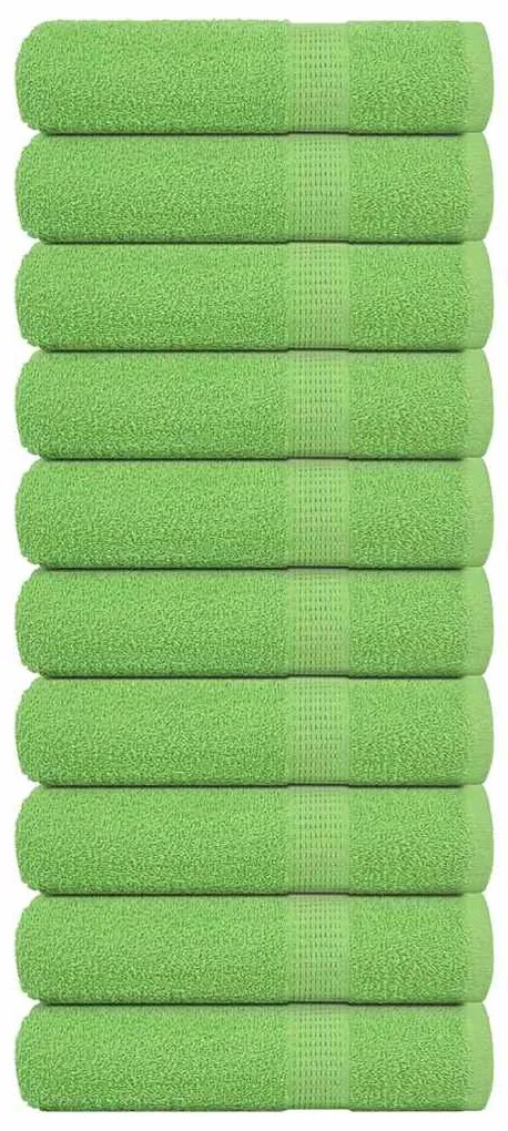 Asciugamani Doccia 10pz Verde Mela 70x140cm 360g/m² 100% Cotone /