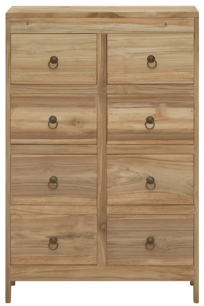 Cassettiera 55x30x90 cm in legno massello di teak