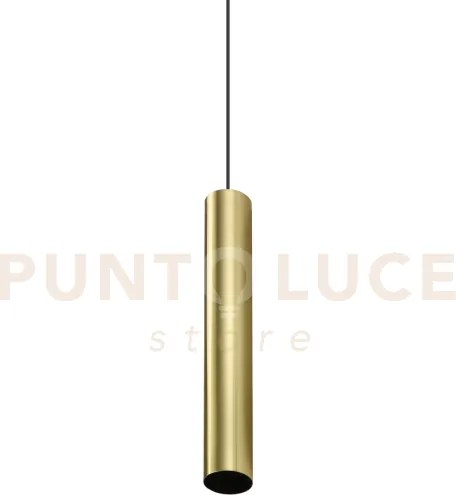 Look round sospensione 1 luce attacco gu10 ottone d.4x25cm