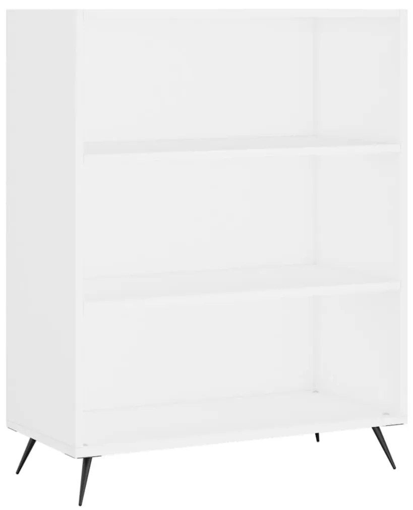 Libreria Bianca 69,5x32,5x90 cm in Legno Multistrato