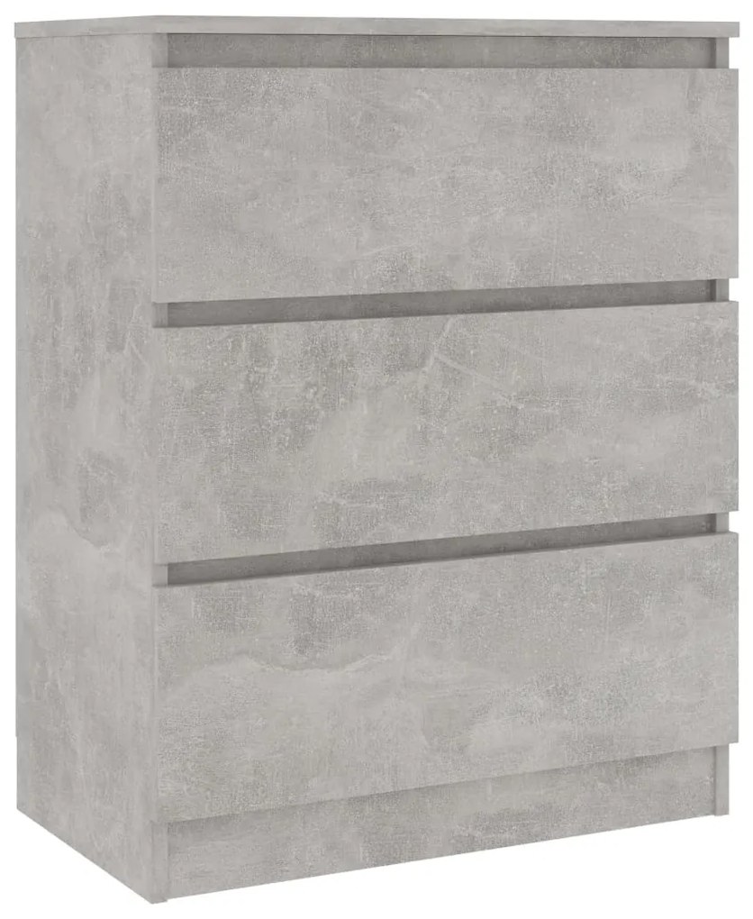 Credenza grigio cemento 60x35x76 cm in legno multistrato