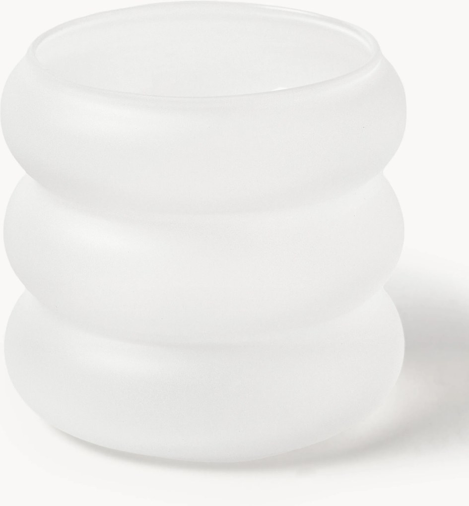 Set di 4 bicchieri piccoli in vetro soffiato borosilicato Bubbly