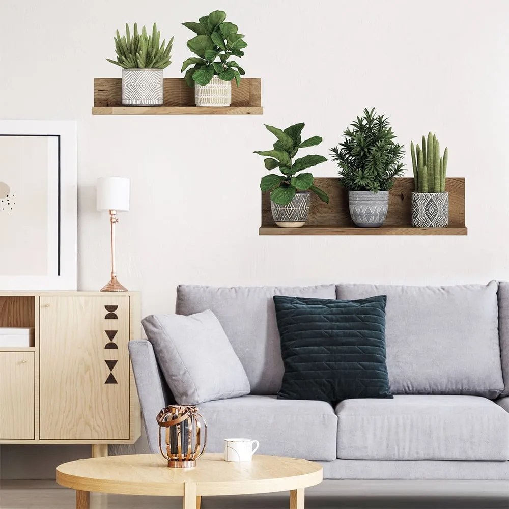 Adesivo da parete 60x35 cm 3D effect Green Plants - Ambiance