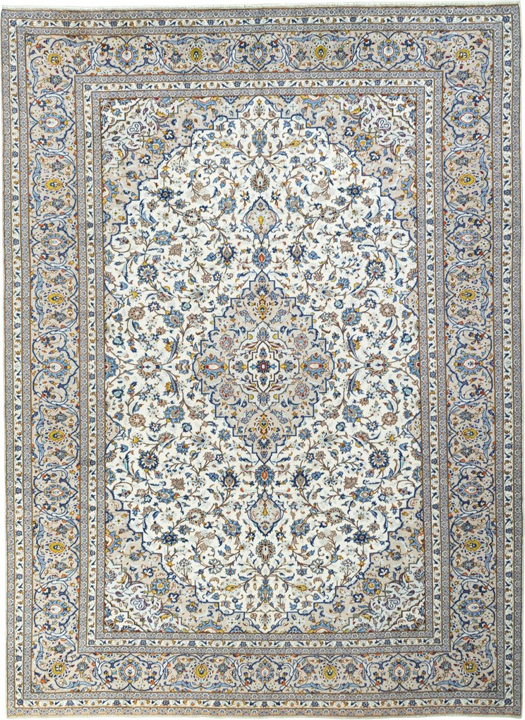 Kashan Tappeto persiano 400 x 300 Beige (Iran) Annodato A Mano