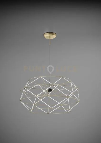 Euclide lampadario sospeso 70m a led 3000k 5339lm 62w colore oro di...