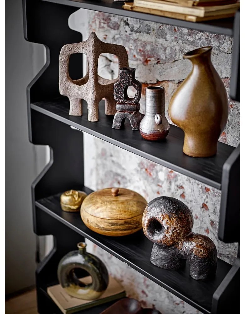 Libreria in legno di pino nero 84x140x20 cm Savoya - Bloomingville