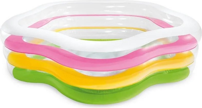 1PZ PISCINA GONFIABILE SUMMER COLORS cm. 185x180x53 h (lt. 460)