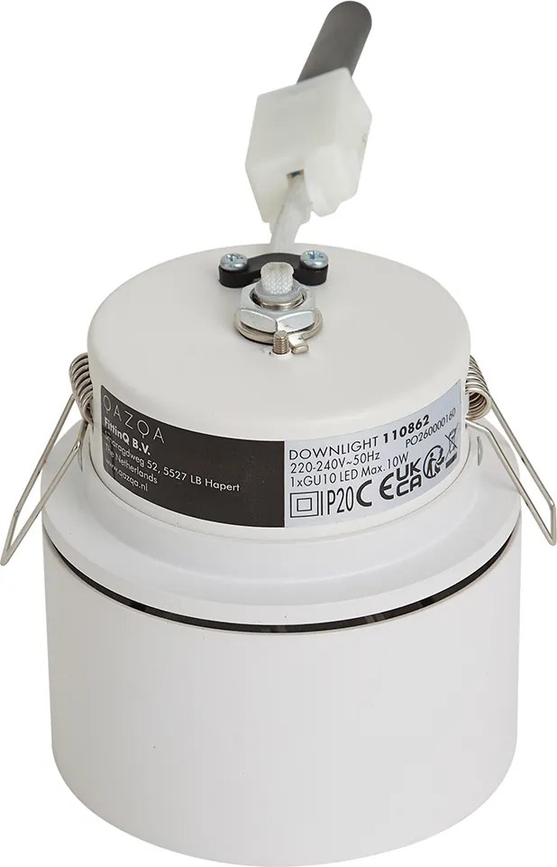 Faretto da incasso moderno bianco GU10 50mm - Echo