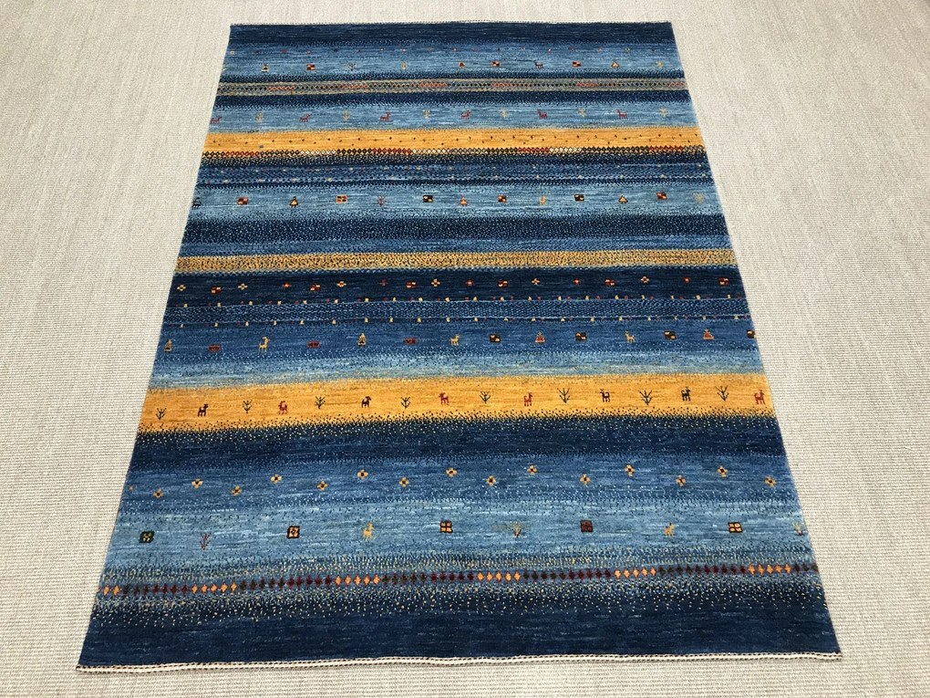 Loribaft Tappeto persiano 150 x 210 Blu (Iran) Annodato A Mano