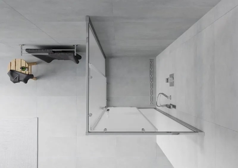 Mexen Rio cabina doccia quadrata 80 x 80 cm, brina, cromo - 860-080-080-01-30