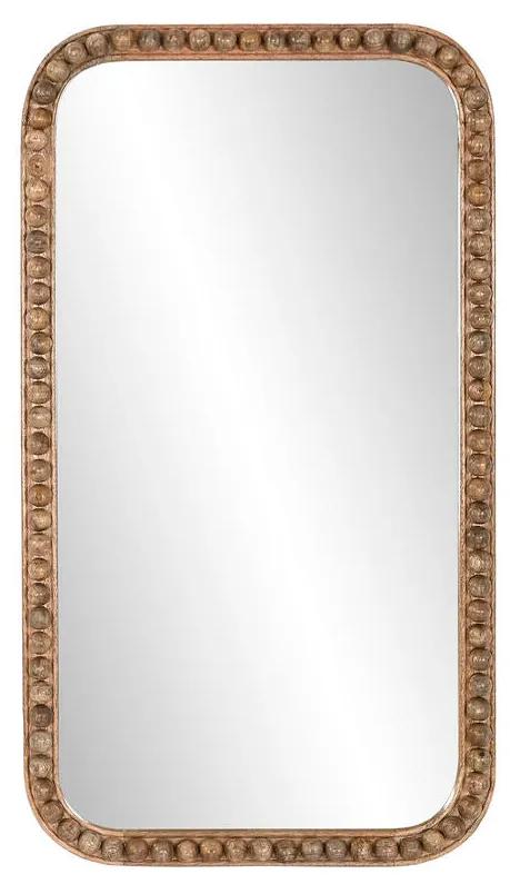 Specchio da parete Home ESPRIT Naturale Legno di mango Palle 51 x 3,5 x 91 cm