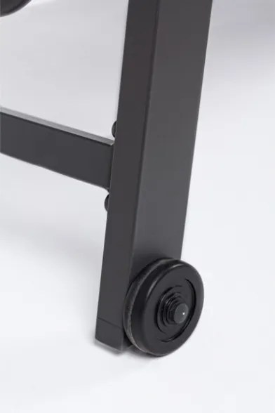 Lettino Prendisole Alto Reclinabile In Alluminio Con Ruote E Tessuto Imbottito Antracite