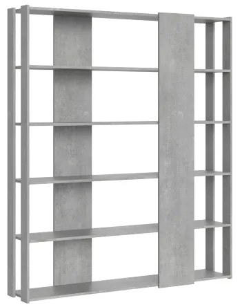 Libreria con 6 ripiani in legno Cemento 178x204h cm - KATO B