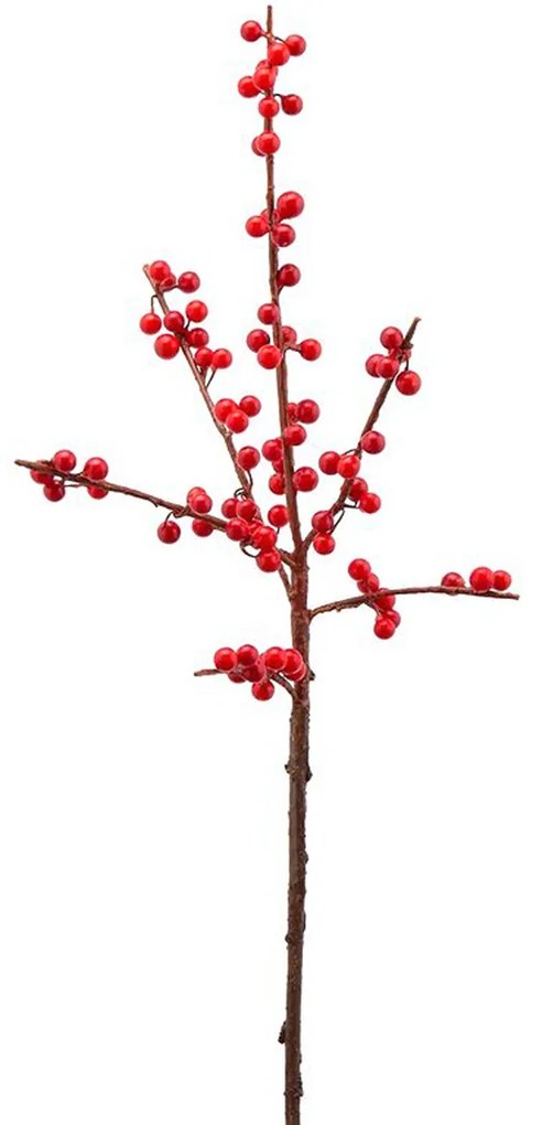 Agrifoglio ilex ramo artificiale 51 cm con bacche rosse