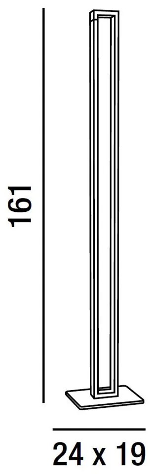 Piantana orientabile in metallo verniciato bianco