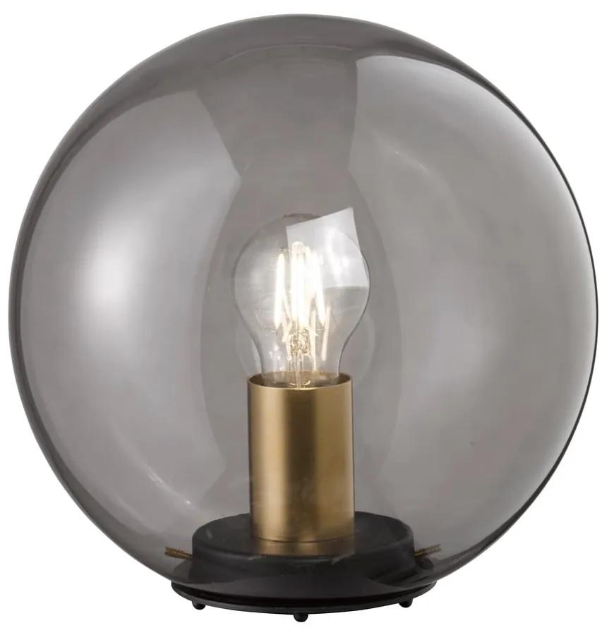 Lampada da tavolo in vetro nero , ø 25 cm Dini - Fischer &amp; Honsel