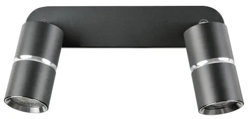 Faretto BAMBOO 2xGU10/10W/230V nero