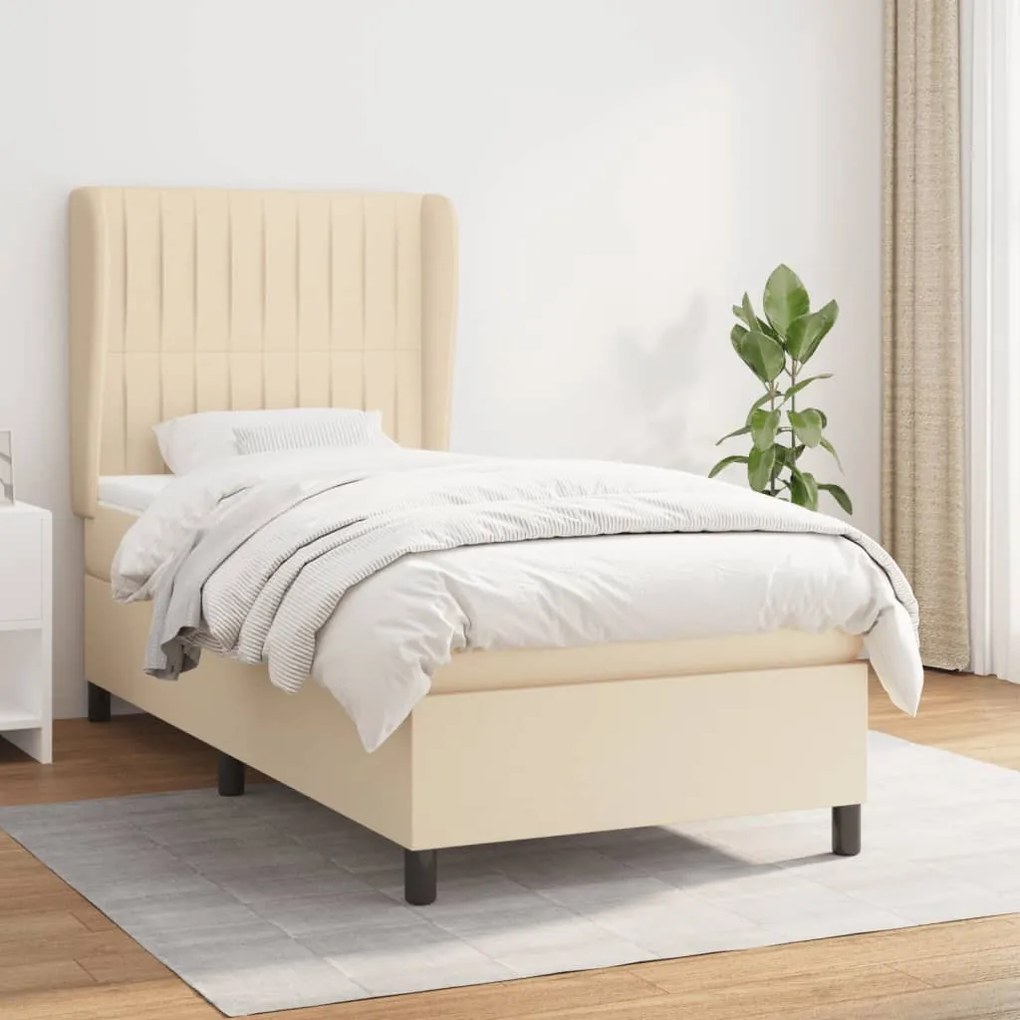 Giroletto A Molle Con Materasso Crema 90x200 Cm İntessuto /