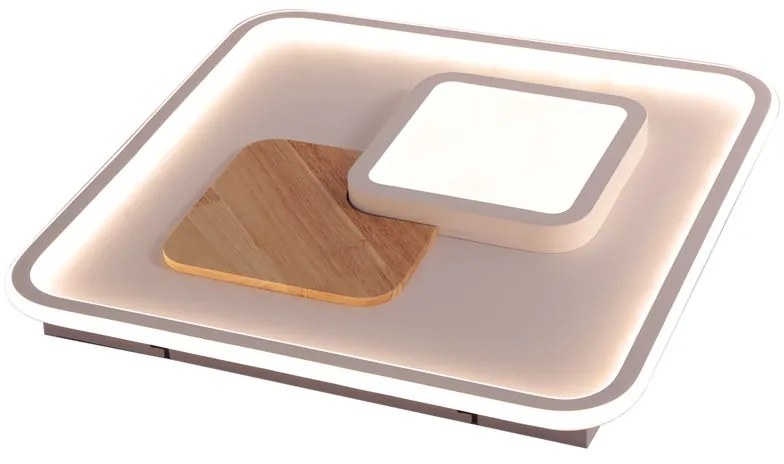 Plafoniera LED moderno SURY, beige 50x50 cm dimmerabile, 5862 lumen