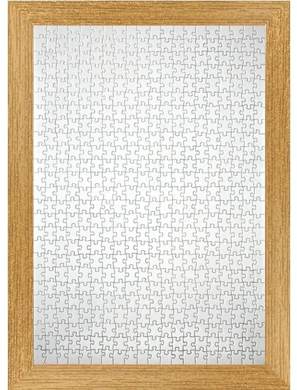 Cornice80,4x121,4 cm in legno dorato lucido per puzzle 3000 pezzi