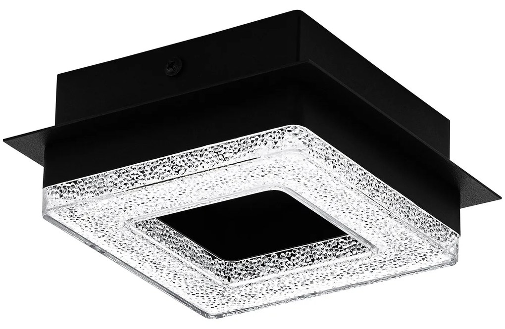 Plafoniera Moderna Fradelo 1 Acciaio Nero 1 Luce Led Integrato 3,2W