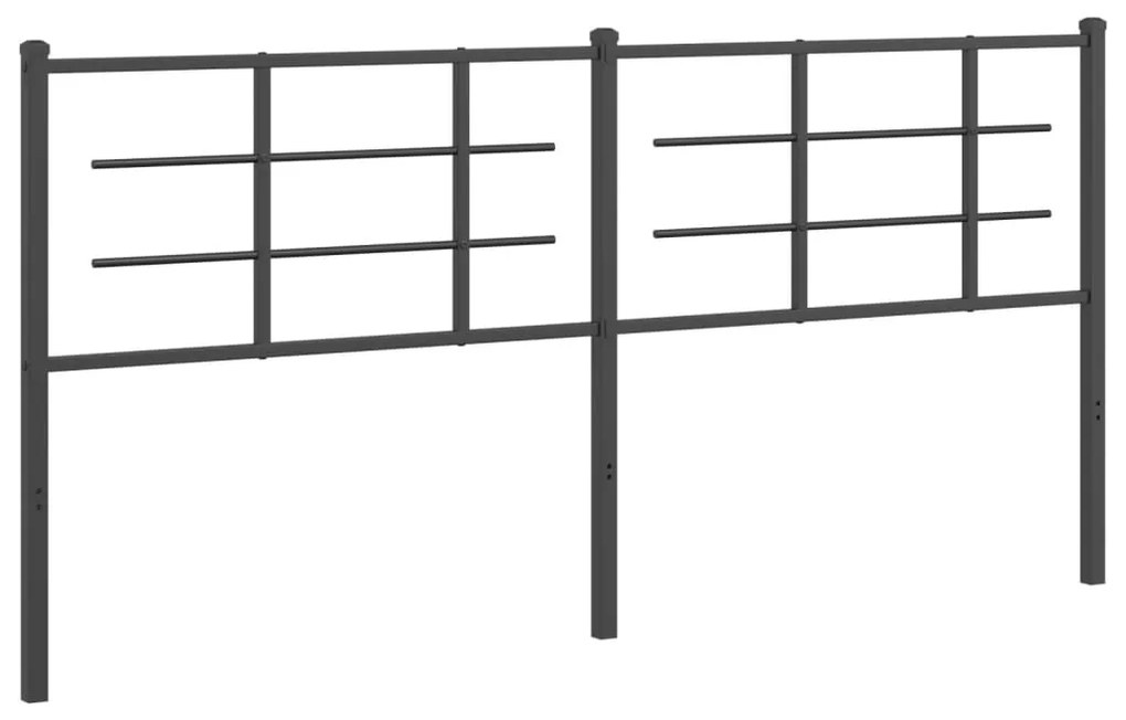 Testiera in metallo nero 180 cm