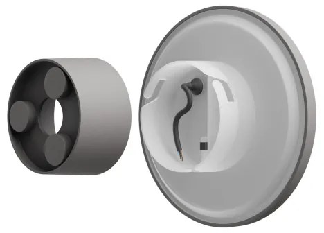 Applique a LED da esterno PIATTA LED/9W/230V 3000/4000/6000K IP44 grigio