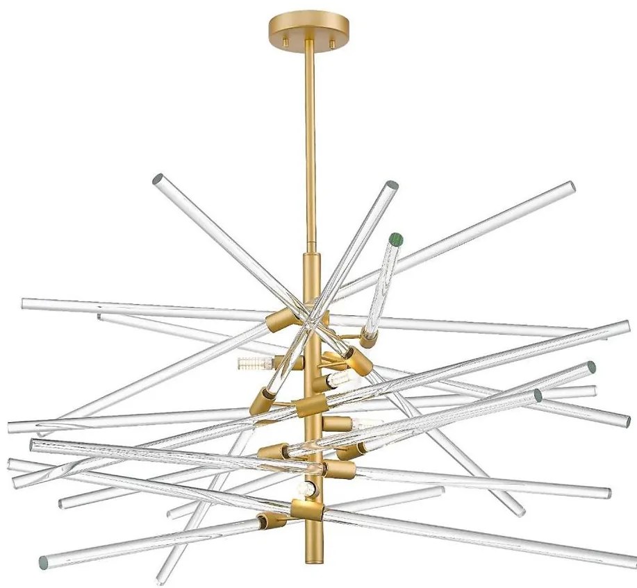 Zuma Line P0599-06A-V7AC - Lampadario a stelo REYKJAVIK 6xG9/42W/230V dorato