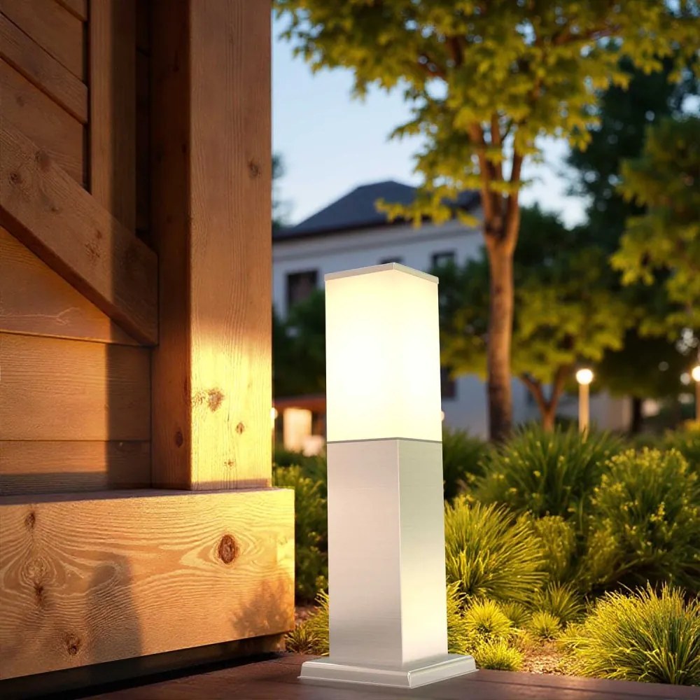 Paletto da Giardino 40cm, acciaio INOX, IK06, IP54, base E27 Base E27
