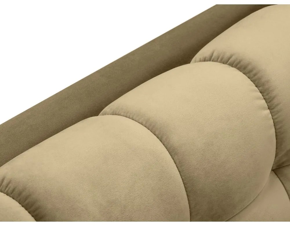 Divano angolare in velluto beige, angolo sinistro Bali - Cosmopolitan Design