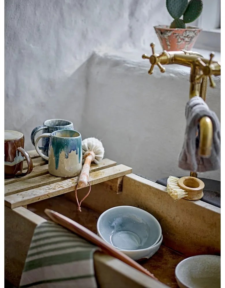 Tazza blu/beige in gres 450 ml Yori – Bloomingville