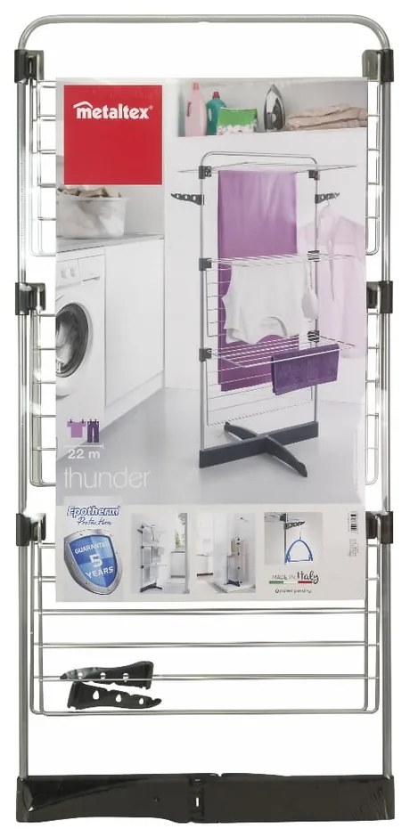 Stendino grigio/argentato 22 m Thunder – Metaltex
