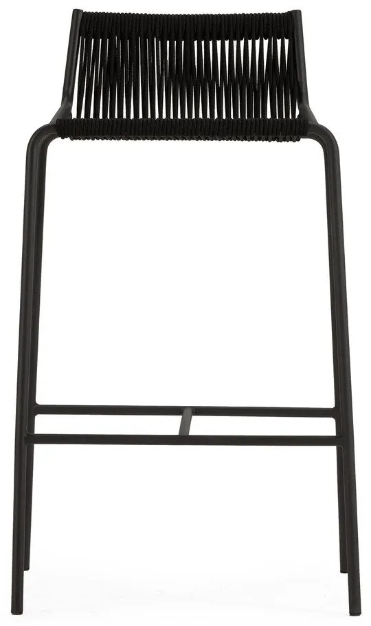 Sgabello da bar nero in metallo (altezza della seduta 65 cm) Emily – Marckeric