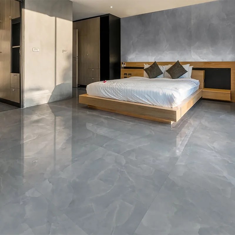 Piastrella da pavimento e rivestimento interno rettificato Venus Grey in gres porcellanato smaltato lucido grigio 120 x 120 cm Sp. 9 mm traffico medio (pei 2/5) 2.88 mq