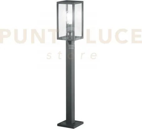 Palo mirage antracite 1 luce attacco e27 ip44 13x13x86cm in metallo...
