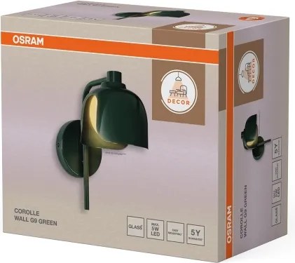 Osram - Lampada da parete DECOR COROLLE 1xG9/20W/230V verde