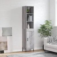 Credenza Grigio Sonoma 34,5x34x180 cm in Legno Multistrato 3190099