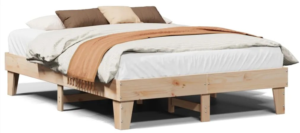 Letto senza materasso 140x200 cm in legno massello di pino