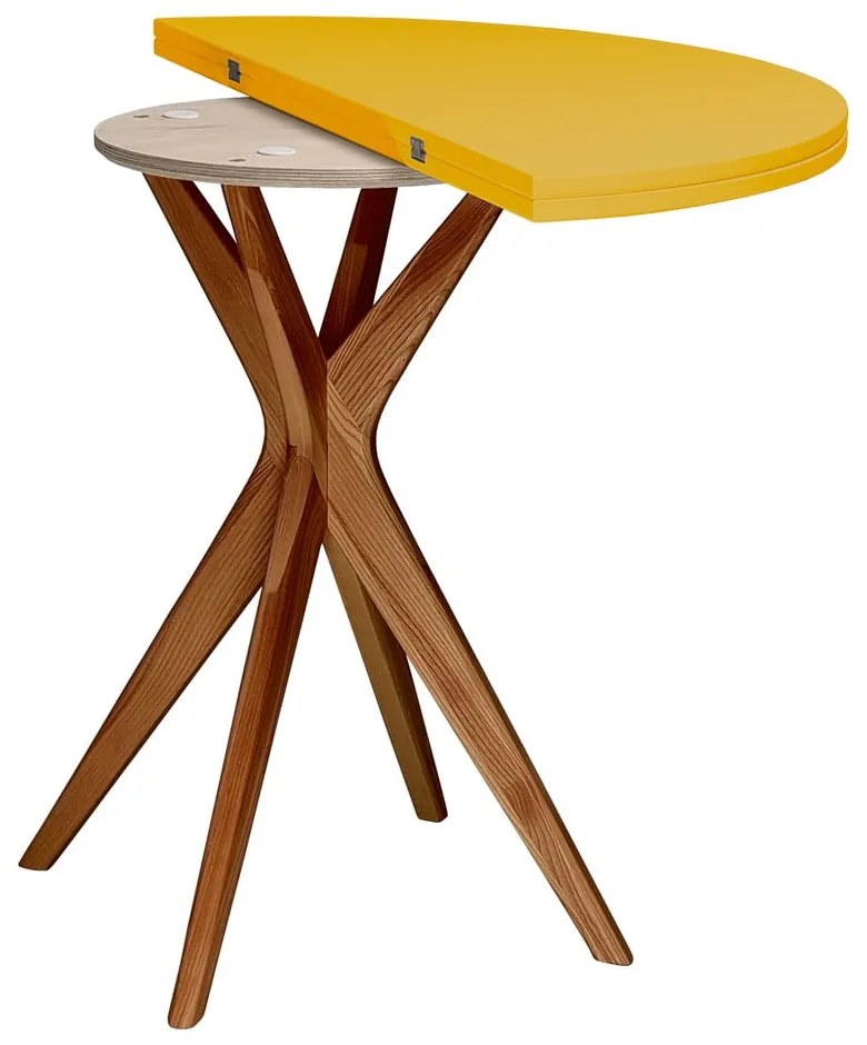 Tavolo da pranzo rotondo allungabile 45x90 cm Jubi – Ragaba